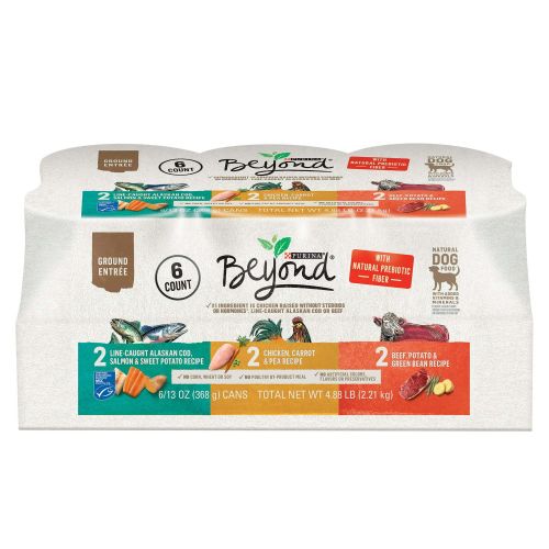 (6 Pack) Purina Beyond Natural Pate Wet Dog Food Variety Pack, Grain Free Ground Entrees, 13 oz. Cans (6 Pack) Purina Beyond Natural Pate Wet Dog Food Variety Pack, Grain Free Ground Entrees, 13 oz. Cans