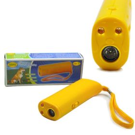 Boxed Battery-free Ultrasonic Dog Dispeller Dog Trainer Barking Dog Flashlight (Option: Yellow Battery Color Box-Dog Trainer)