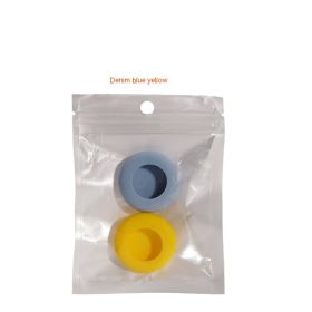 Silicone Tracker Pet Collar Anti-lost Locator Protective Shell (Option: Denim Blue And Yellow-L)