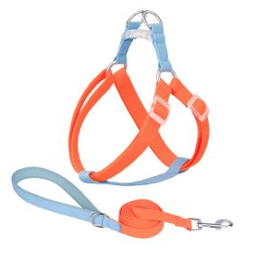 Macaron Traction Dog Rope Small And Medium Sized Pets (Option: Set Orange Blue-XS)