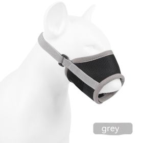 Breathable Mesh Dog Mouth Cover (Option: Gray-S)