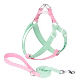 Macaron Traction Dog Rope Small And Medium Sized Pets (Option: Set Green Pink-XS)