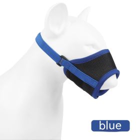 Breathable Mesh Dog Mouth Cover (Option: Blue-XL)