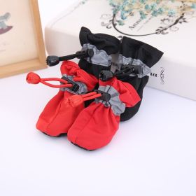 4pcs Dog Shoes; Large Pet Waterproof Chihuahua Anti-slip Boots Puppy Cat Socks Botas S/M/L/XL (Color: White, size: L)