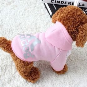 Two Legged Cotton Warm Dog Hoodie (Color: Pink, size: 9XL)