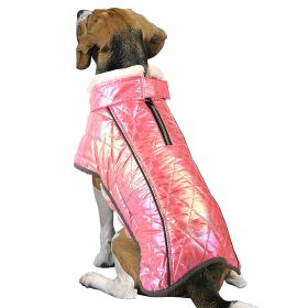 Pet Clothes Waterproof Velvet Warm (Option: Colorful Pink-XXL)