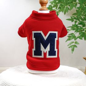 Factory Direct Supply Pet Clothes Teddy Bichon Dog Hoodie Autumn And Winter (Option: Letter M Sweater-XL)