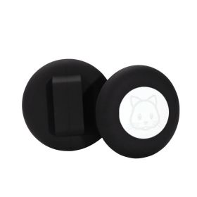 Silicone Tracker Pet Collar Anti-lost Locator Protective Shell (Option: Black 2pc-M)