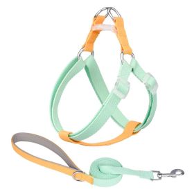 Macaron Traction Dog Rope Small And Medium Sized Pets (Option: Set Green Yellow-M)