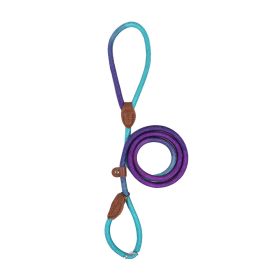 Colorful Durable Bold Nylon Pet Hand Holding Rope (Option: Dark Purple Blue-XL)